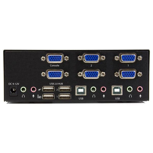 2-Port KVM Switch Dual VGA USB 2.0 Full HD 1920x1200