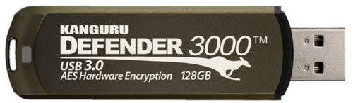 USB-Stick iStorage Kanguru Defender 3000 128GB AES-XTS 256-Bit-Verschlüsselung USB 3.0