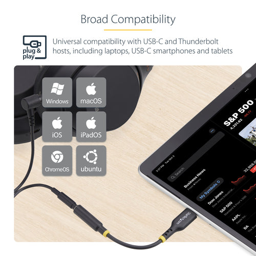 USB-C auf 3,5-mm-Audioadapter 32-Bit-DAC-Kopfhörer-Dongle