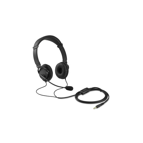 Kabelgebundenes Headset mit Mikrofon und Lautstärkeregelung, 3,5-mm-Klinkenanschluss – Kensington Classic