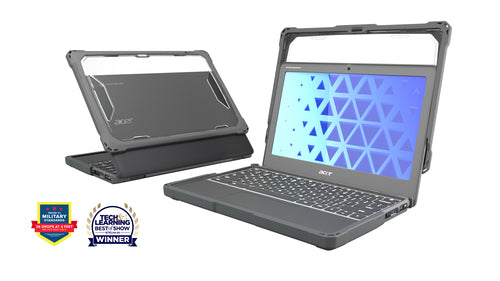 MAXCases EXTREME SHELL-F3 CHROMEBOOK CASE FOR ACER C725 CLAMSHELL CHROMEBOOK 11.6IN (GRAY