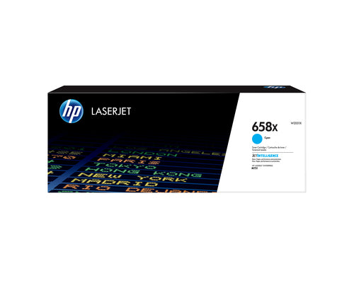 HP 658X Original LaserJet Tonerkartusche mit hoher Reichweite, Cyan