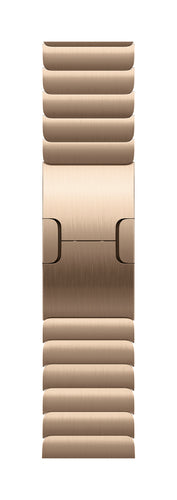Apple Watch 42mm Gold Link Bracelet Band Stainless Steel Compatible with 38mm 40mm 41mm