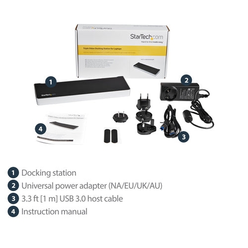 StarTech.com USB3DOCKH2DP laptop dock/port replicator