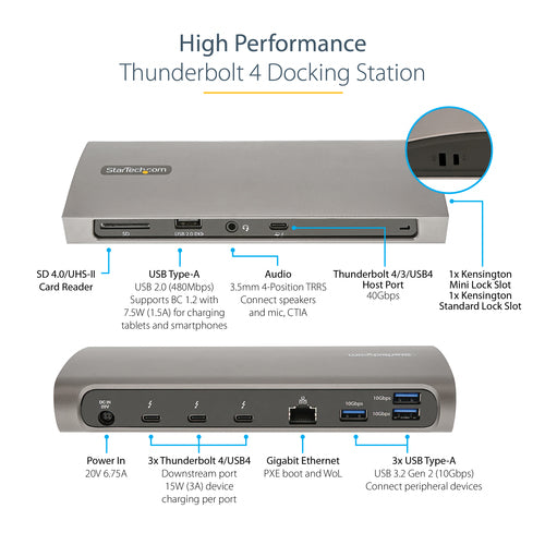 StarTech.com TB4CDOCKUE laptop dock/port replicator