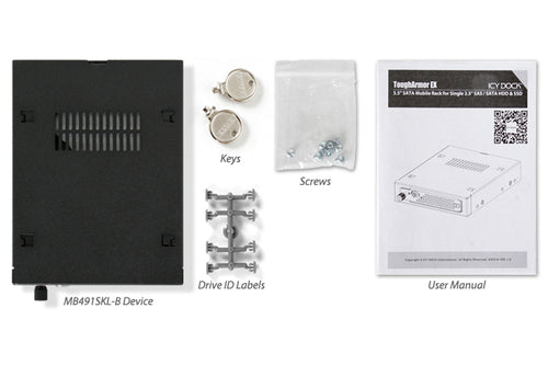 Icy Dock MB491SKL-B drive bay panel
