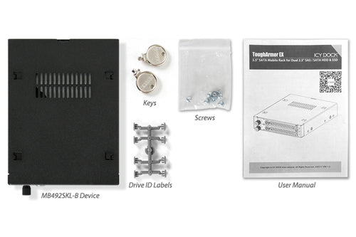 Drive Bay Panel Icy Dock MB492SKL-B 2.5 inches SATA SAS Metal