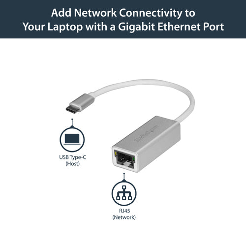 StarTech.com USB-C to Gigabit Network Adapter - 5000 Mbit/s Wired Ethernet