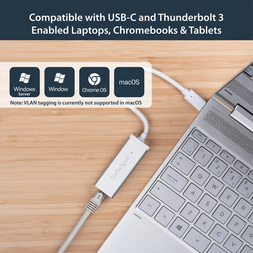 StarTech.com USB-C to Gigabit Network Adapter - 5000 Mbit/s Wired Ethernet