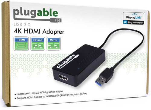 USB 3.0 to HDMI 4K DisplayLink Video Adapter for Multiple Monitors