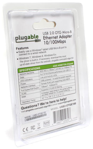 Plugable Technologies USB2-OTGE100 interface cards/adapter