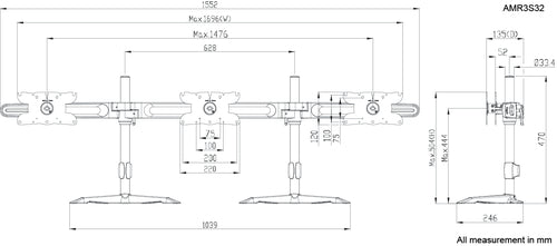 Amer Networks AMR3S32 monitor mount / stand