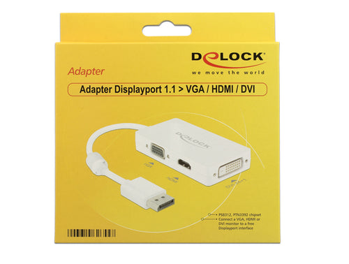 DeLOCK 0.16m DisplayPort/VGA+HDMI+DVI-D