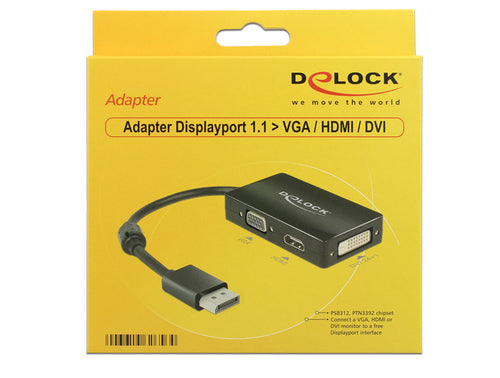 DeLOCK 0.16m DisplayPort/VGA+HDMI+DVI