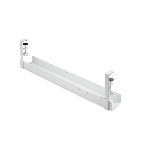 Under Desk Cable Management Tray Adjustable Clamp-On Steel Organizer