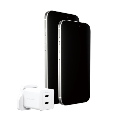 PanzerGlass empower™ by ® Turbo 45W Charger incl. 2 x USB-C | UK Plug | Silver White