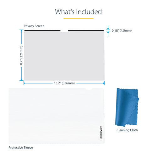 StarTech.com 15MAM-PRIVACY-SCREEN 15 Zoll MacBook Air Blickschutzfilter – Entspiegelt & Blaulichtreduzierung
