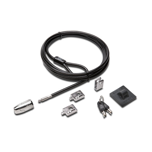 Kensington Kabelschloss K64424WW – 2,44 m, Karbonstahl, Schlüssel, Schwarz/Silber