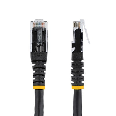 25ft CAT6 Ethernet Cable Black 250MHz 100W PoE RJ45 Molded Network Patch Cord