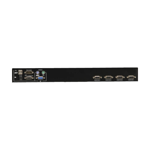 KVM Switch 4-Port USB/PS2 Rackmontage 1U On-Screen Display Schwarz