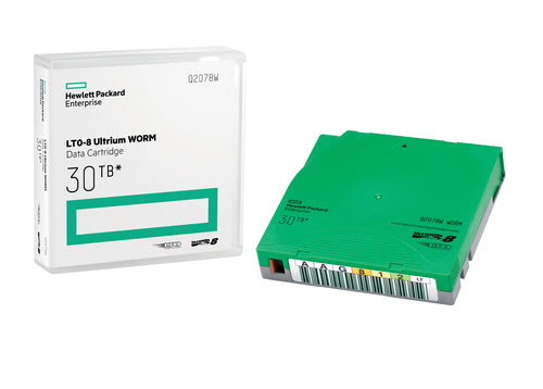 LTO-8 Data Tape Cartridge 30TB WORM Storage HPE Ultrium