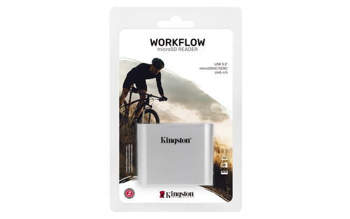 Kingston Technology Workflow microSD Reader - USB 3.2 Dual-Slot - UHS-II - Black/Silver