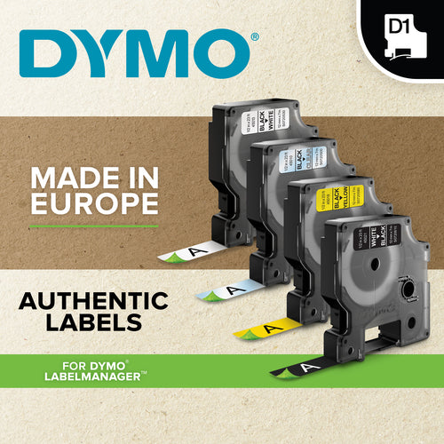 DYMO D1 Durable - Black on White - 12mm label-making tape