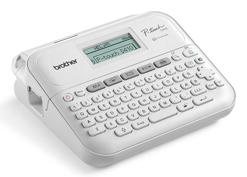 Brother PT-D410 Label Printer - 180 DPI Thermal Transfer, QWERTY Keyboard, Wired