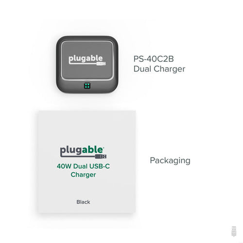 20V Indoor Mobile Device Charger Plugable Technologies Black
