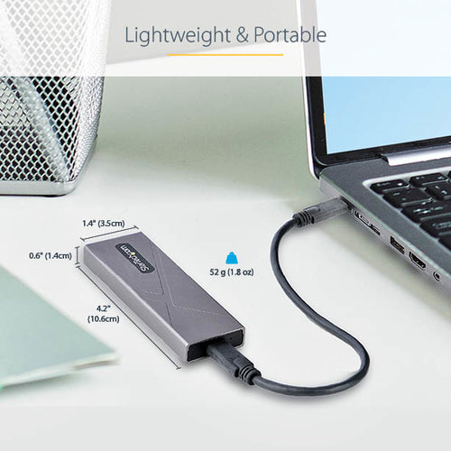 StarTech.com M2-USB-C-NVME-SATA SSD Enclosure - 10Gbps USB-C, Tool-Free, Aluminum