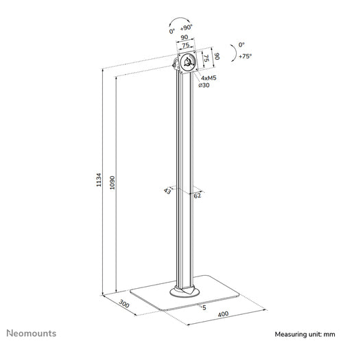 Neomounts FL15-627BL1 tablet spare part/accessory