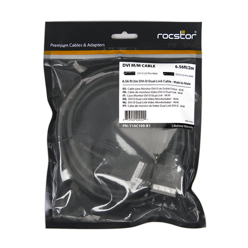 Rocstor 1.8m, 2xDVI-D DVI cable