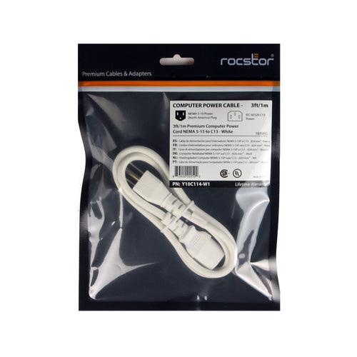 Rocstor 1m, NEMA 5-15P/C13
