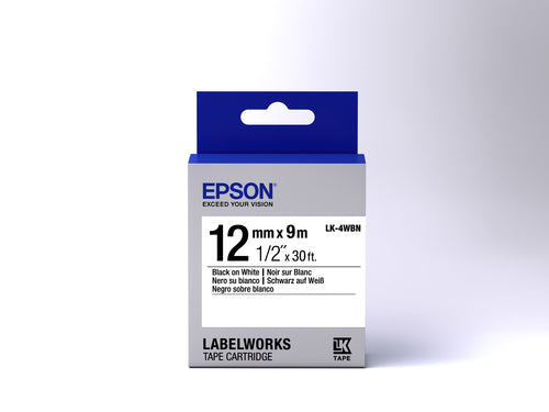 Epson Label Cartridge Standard Black/White 12mm (9m) label-making tape
