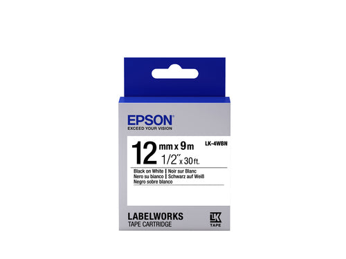 Epson Label Cartridge Standard Black/White 12mm (9m) label-making tape