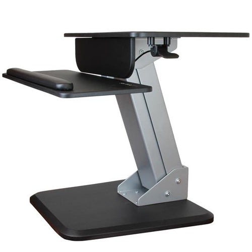 StarTech.com BNDSTSDUAL Dual Monitor Sitz-Steh-Arbeitsplatz - Schwarz, Multimedia-Ständer