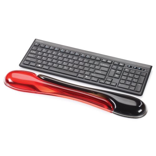 Gel-Handballenauflage für Tastatur, Schwarz-Rot, 574,8 mm lang, komfortable Unterstützung