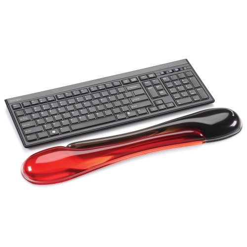 Gel-Handballenauflage für Tastatur, Schwarz-Rot, 574,8 mm lang, komfortable Unterstützung