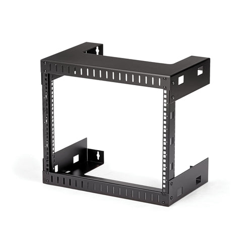 StarTech 8U Wall Mount Network Rack RK812WALLO - 12" Deep - Black - Space-Saving Storage