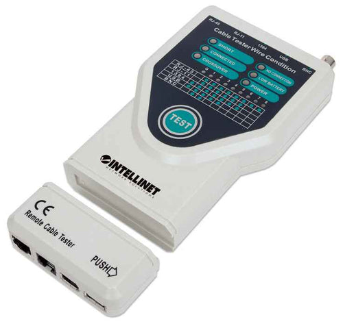 Intellinet 780094 5-in-1 Kabeltester - RJ45, RJ11, USB, BNC, IEEE-1394