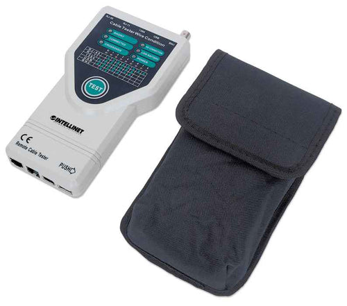 Intellinet 780094 5-in-1 Kabeltester - RJ45, RJ11, USB, BNC, IEEE-1394