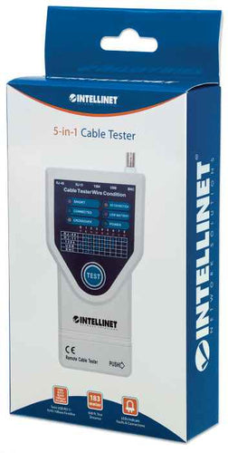 Intellinet 780094 5-in-1 Kabeltester - RJ45, RJ11, USB, BNC, IEEE-1394