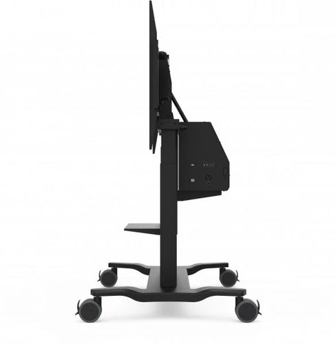 Multimedia-Wagen Rollständer Schwarz Aluminium Kunststoff Stahl 75kg Tragkraft