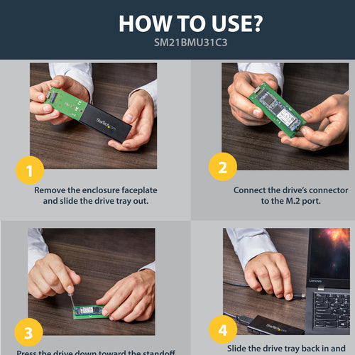 StarTech.com SM21BMU31C3 storage drive enclosure