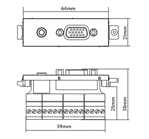 Vision TC3 VGAF3.5MM socket-outlet