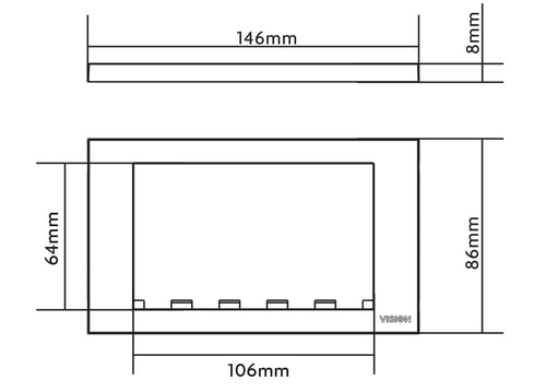 Vision TC3 SURR2G wall plate/switch cover