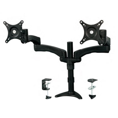 StarTech.com BNDSTSDUAL Dual Monitor Sitz-Steh-Arbeitsplatz - Schwarz, Multimedia-Ständer