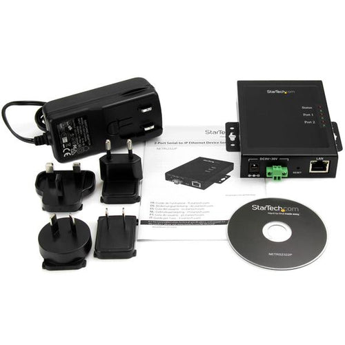 StarTech.com NETRS2322P 2-Port Seriell-zu-IP Ethernet Geräte Server - RS232 - Metall