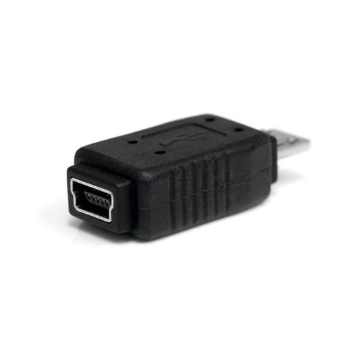 Micro-USB-auf-Mini-USB-2.0-Adapter M/W – schwarzer Geschlechtswandler