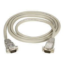 30.4m Serial Cable EMI/RFI Shielded Grey Male to Male